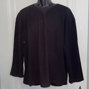 Geoffrey Beene black thin fleece sleep shirt‎